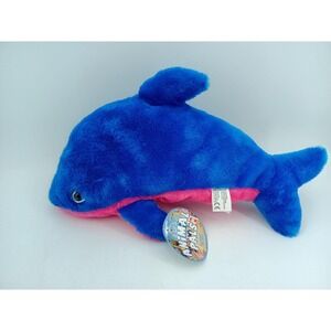 Kellytoy Dolphin Plush Blue Pink Stuffed Animal Soft Toy With Tags